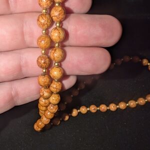 Vibrant Jasper Beaded Necklace with Gold Accents